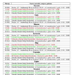 Kalendarz Zawodów na 2017