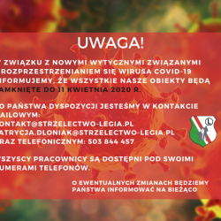 Zamknięte obiekty do 11 kwietnia 2020