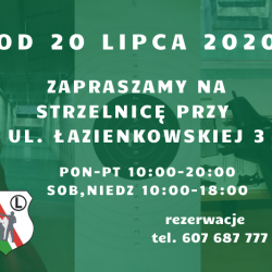 Strzelnica na Łazienkowskiej otwarta od 20 lipca
