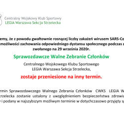 Sprawozdawcze Walne Zebranie Członków Stowarzyszenia- PRZENIESIONE