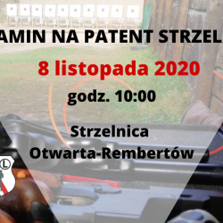 Egzamin na Patent Strzelecki 8.11.2020 r.