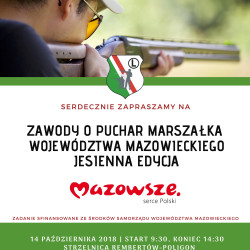Zawody o Puchar Marszałka Województwa Mazowieckiego- jesienna edycja - 14.10.2018