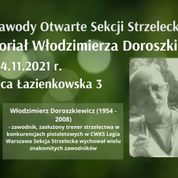 4 listopada 2021 r. - Zawody Otwarte - Memoriał Włodzimierza Doroszkiewicza