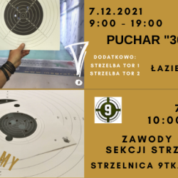 7 grudnia 2021 r. Puchar "30" oraz Zawody Otwarte Sekcji Strzeleckiej na strzelnicy 9-tka w Józefowie