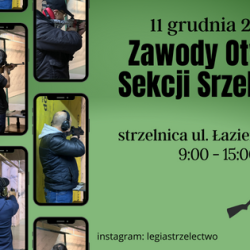 11 grudnia 2022 r.  Zawody Otwarte Sekcji Strzeleckiej